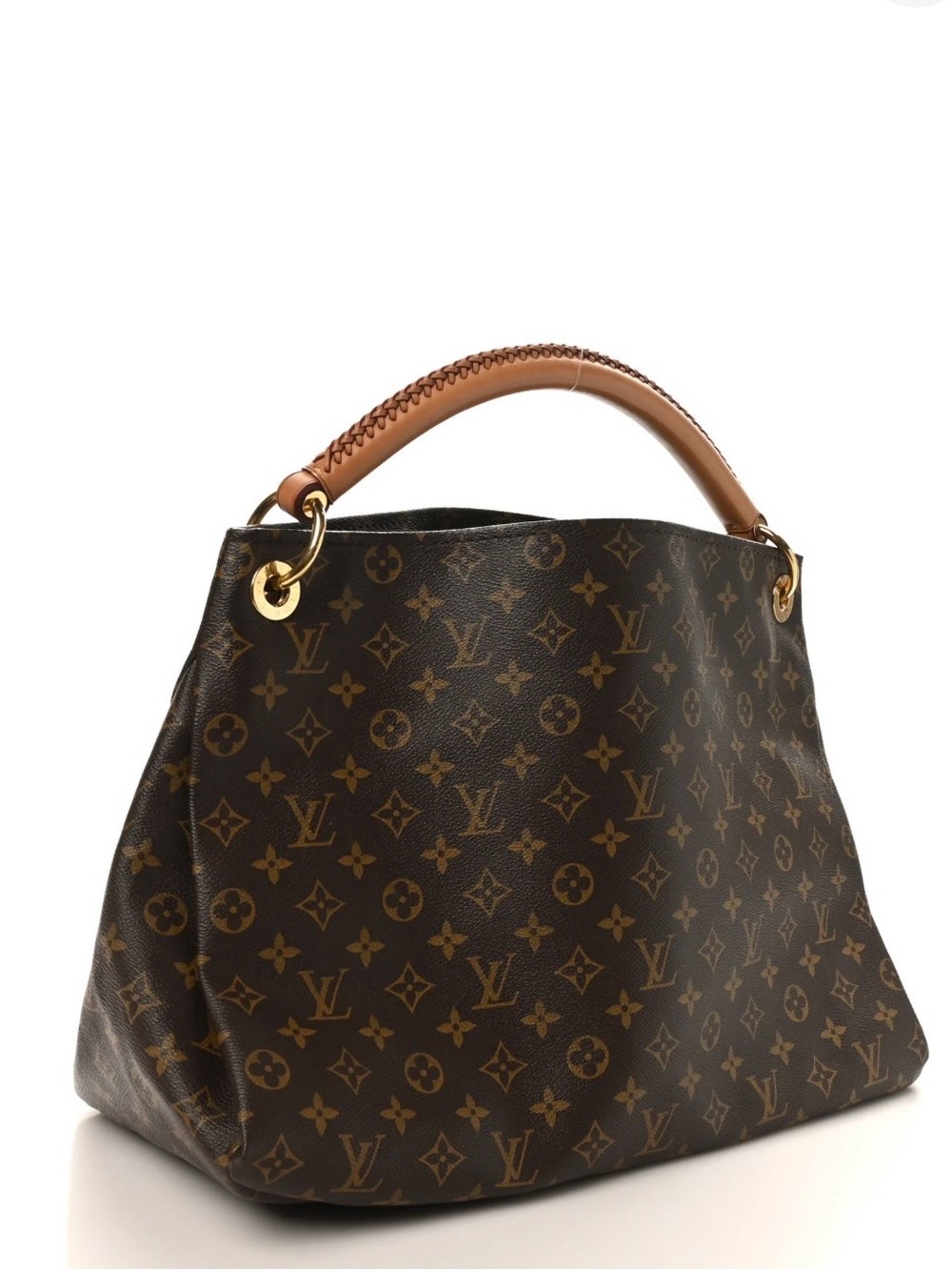 Louis Vuitton Monogram Canvas Top Handle Tote in Brown and Tan - Picture 3 of 6